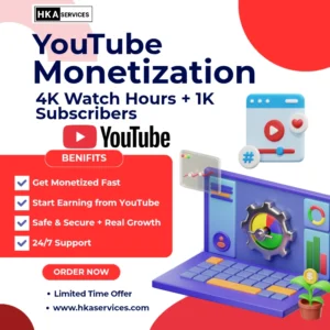 YouTube Monetization Service (4K W hrs + 1K Sub)